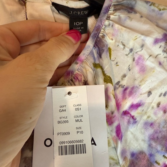 New NWT Flora Obscura x J.Crew side-cutout dress in Kaleidoscope Floral - Picture 3 of 6